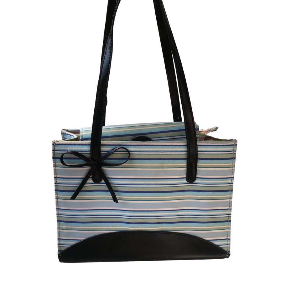 Blue and Green Stripped Bag